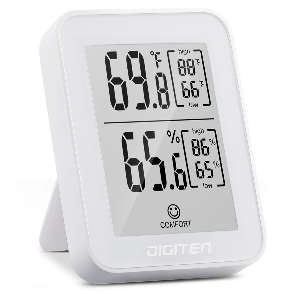 Aleko Digital Indoor Hygrometer Thermometer With E-ink Display And