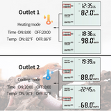 DIGITEN Temperature Controller with Timer Reptile Thermostat Timer Day Night Thermostat Outlet Greenhouse Thermostat Cooling Heating Mode Temperature Controlled Thermostat for Mushroom Fermentation
