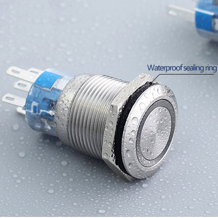 12mm Metal Push Button Switch Momentary / Latching Horn Car Boat IP65  Waterproof