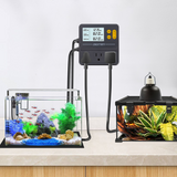 DIGITEN Temperature Controller with Timer Reptile Thermostat Timer Day Night Thermostat Outlet Greenhouse Thermostat Cooling Heating Mode Temperature Controlled Thermostat for Mushroom Fermentation