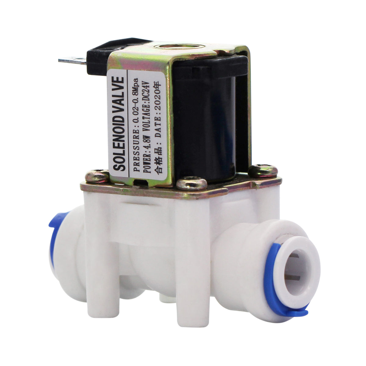 DIGITEN 24V 3/8" Inlet Feed Water Solenoid Valve Quick Connect for RO