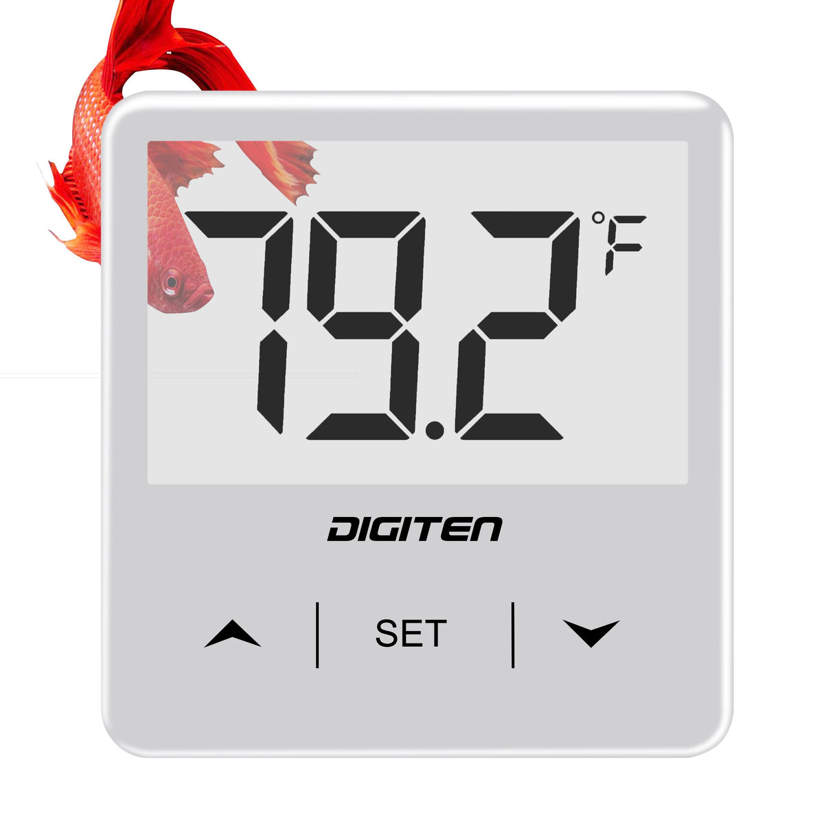 thumbnail image 2 of Aquarium Fish Tank Thermometer, One Hand Control High Accuracy Aquarium Digital Thermometer Intuitive With Large LCD Screen For Water Terrarium Temperature Mini Fish Tank Thermometer 2 of 12
