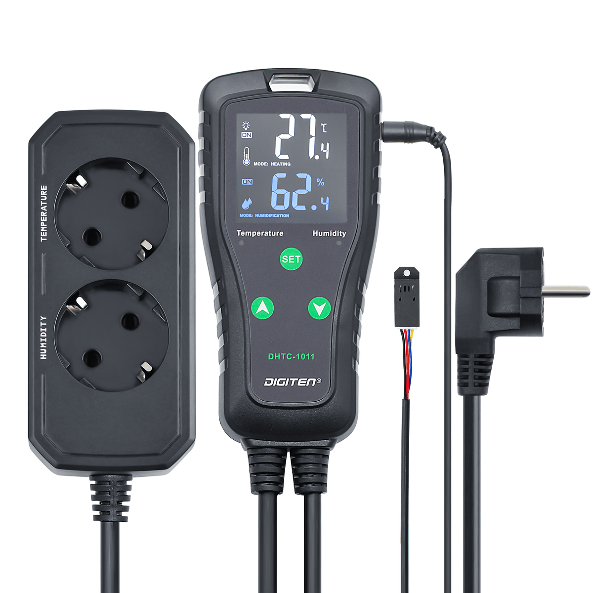 DIGITEN Temperature and Humidity Controller DHTC-1011 Pre-Wired Dual S