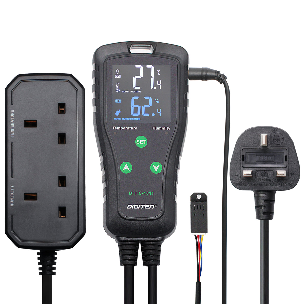 DIGITEN Temperature and Humidity Controller DHTC-1011 Pre-Wired Dual S