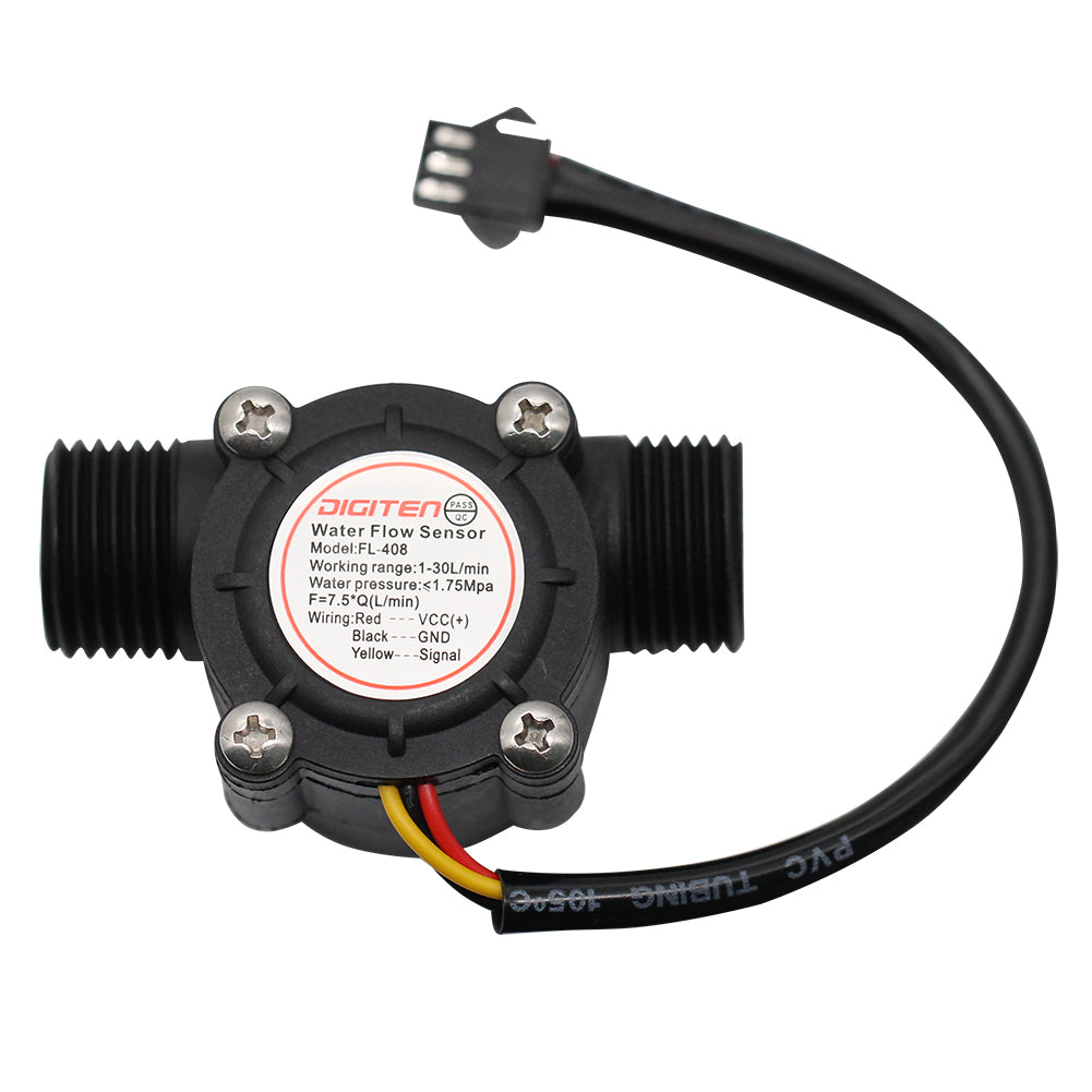 oor Aanpassen voorkomen DIGITEN G1/2" Water Flow Hall Sensor Switch Flow Meter 1-30L/min