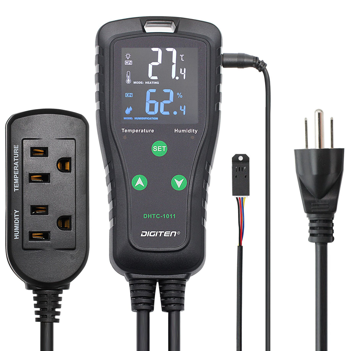 DIGITEN Temperature and Humidity Controller DHTC-1011 Pre-Wired Dual S