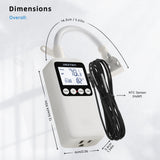 DIGITEN DTC1600 Temperature Controller with 24H Countdown Timer 15A Plug-in Thermostat, Heating & Cooling, Compressor DP, LCD Backlight, NTC Sensor