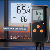 DIGITEN DTC-1021 Dual Heat Cool Temperature Controller, 10A Thermostat With 2M NTC Probe, ℃/℉ Switchable Digital Outlet Thermostat for Reptile Terrarium, Greenhouse, Fermentation, Aquarium