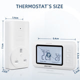 DIGITEN WTC100Pro Wireless Temperature Controller Thermostat Outlet Remote Control Thermostat With Heating Cooling Mode for Fan Heater (UK PLUG))