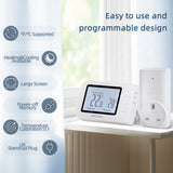 DIGITEN WTC100Pro Wireless Temperature Controller Thermostat Outlet Remote Control Thermostat With Heating Cooling Mode for Fan Heater (UK PLUG))