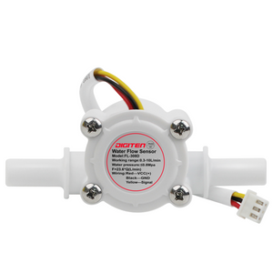 DIGITEN G3/8" Water Flow Sensor Food Grade POM Flow Hall Sensor 0.3-10L/Min FL-308D Flowmeter