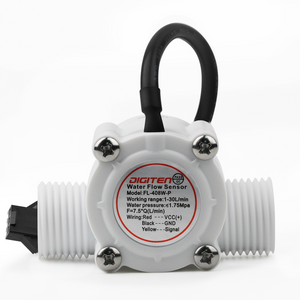 DIGITEN FL-408W-P G1/2" Water Flow Sensor BSP thread Flow Hall Sensor 1-30L/Min Flowmeter