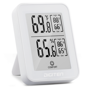 Desk Thermo-Hygrometer Indoor Digital LCD Temp & Humidity Meter Alarm Clock  ℃/℉