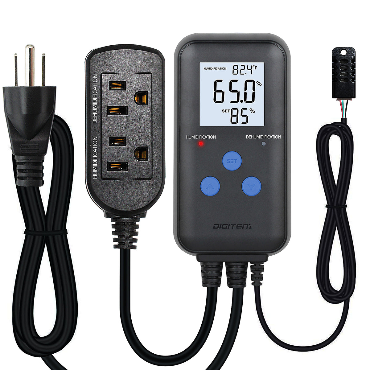 DIGITEN DHC312 Dual-stage Humidity Controller Pre-Wired Humidistat Out