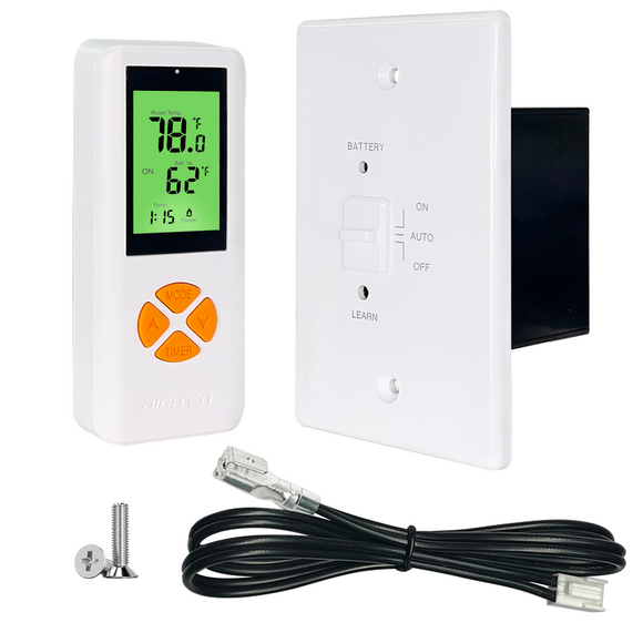 DIGITEN WTC401 Fireplace Thermostat Remote Control Kit, for Millivolt Gas Valve & Electronic Ignition Systems, 65ft Range, LCD Display, ON/AUTO/Off Modes, Timer & Child Lock Function