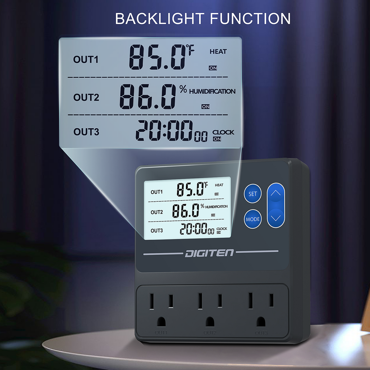 DIGITEN THT103 Temperature and Humidity Controller with Timer for Mush