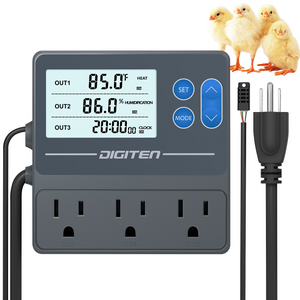 DIGITEN THT103 Temperature and Humidity Controller with Timer for Mushroom Fermentation,Greenhouse