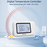 DIGITEN WTC100Pro Wireless Temperature Controller Thermostat Outlet Remote Control Thermostat With Heating Cooling Mode for Fan Heater Greenhouse Homebrewing Reptile