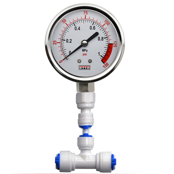 DIGITEN Water Pressure Gauge Meter 0-1.0MPa 0-150psi 1/4