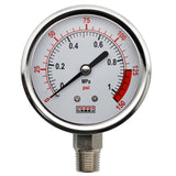 DIGITEN Water Pressure Gauge Meter 0-1.0MPa 0-150psi 1/4" for Reverse Osmosis System Pump