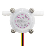 DIGITEN 0.3-6L/min G1/4" Water Coffee Flow Hall Sensor Switch Meter Flowmeter Counter Connect Hose