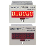 DIGITEN 110V-240V 6-Digit 0-999999 LED Display Digital UP Counter+Inductive Proximity Switch NPN Sensor+Holder