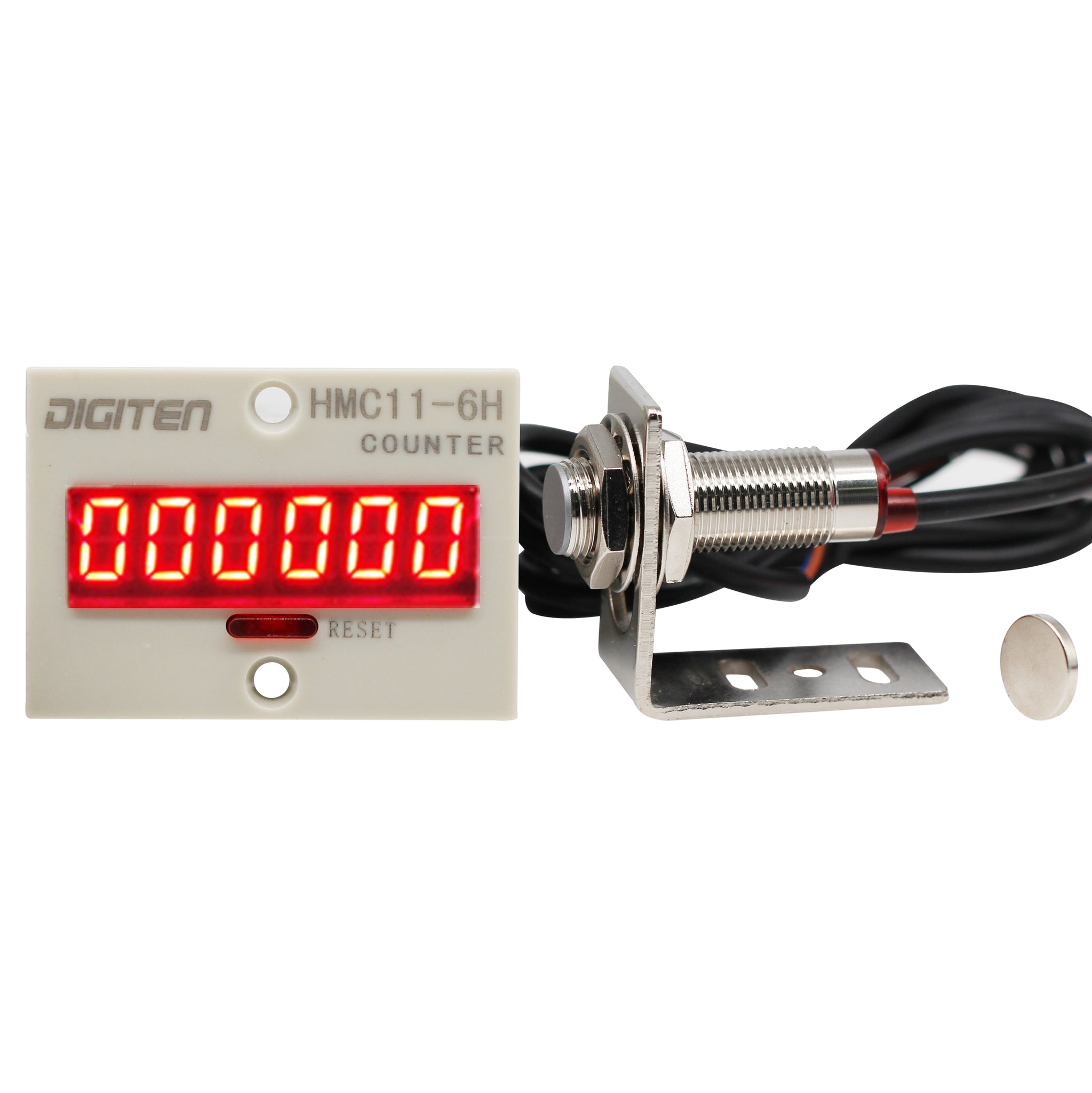 DIGITEN 12V-24V 6-Digit 0-999999 LED Display Digital UP Counter+Hall N