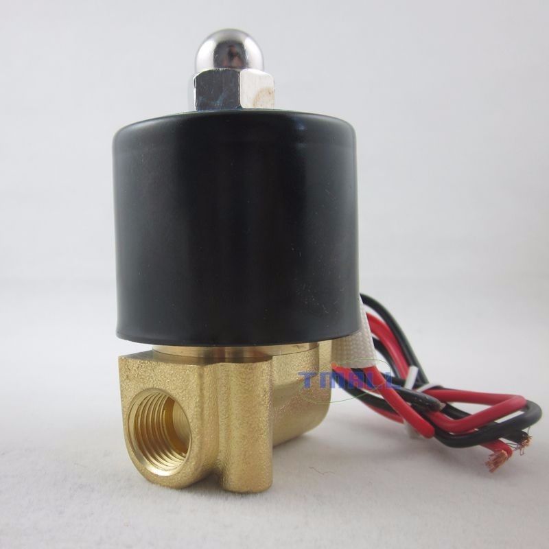 DC12V 3/8" Brass Solenoid Valve Normally Closed - Replacement For Air, Water, Diesel