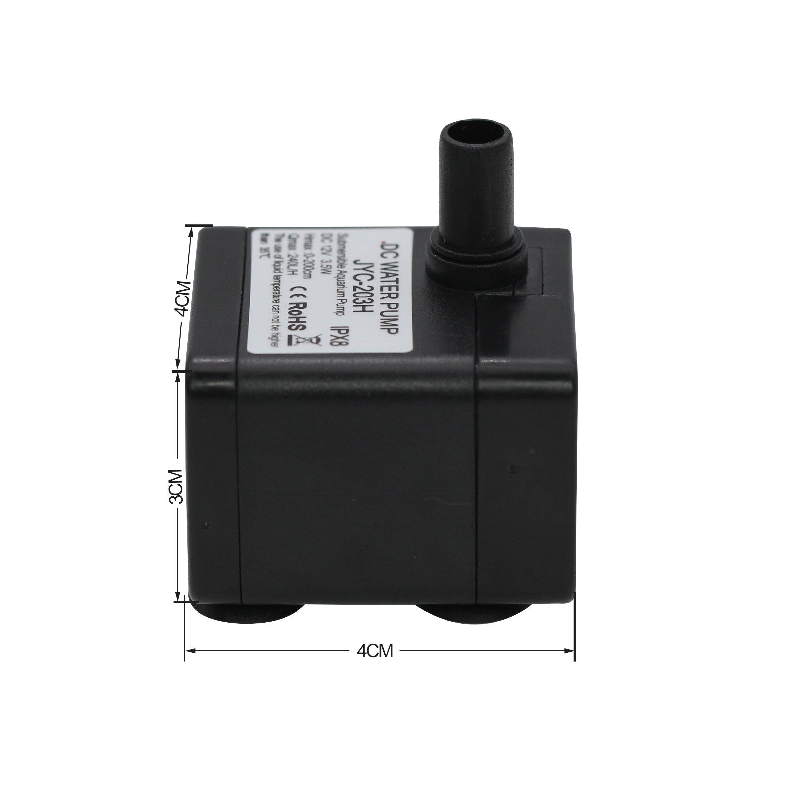 Micro pompe à eau submersible 12 V 600 l-h DC 1,2 A Pompe à eau adaptée pour réservoir d'eau Micro pompe à eau submersible 12 V 600 l-h DC 1,2 A Pompe à eau adaptée pour réservoir d'eau