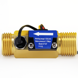 DIGITEN G1/2"Male Thread Water Flow Hall Sensor Switch Flowmeter Counter with Temperature Sensor 1-25L/min