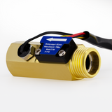 DIGITEN G1/2"Thread Water Flow Hall Sensor Switch Flowmeter Counter with Temperature Sensor Female and Male Thread 1-25L/min