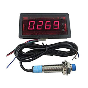 DIGITEN DC12V 4Digit Red LED Counter Meter with Relay Output+Proximity