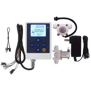 DIGITEN Water Flow Control LCD Display+G1/4" Flow Sensor Meter+12V G1/4" Solenoid Valve 0.02-0.8Mpa