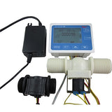 DIGITEN G1" Water Flow Control LCD Display+Flow Sensor Meter+Solenoid Valve+24V power
