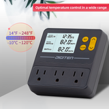 DIGITEN Temperature Controller with Timer Reptile Thermostat Timer Day Night Thermostat Outlet Greenhouse Thermostat Cooling Heating Mode Temperature Controlled Thermostat for Mushroom Fermentation