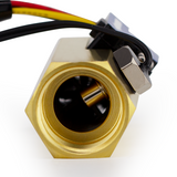 DIGITEN G1/2"Thread Water Flow Hall Sensor Switch Flowmeter Counter with Temperature Sensor Female and Male Thread 1-25L/min
