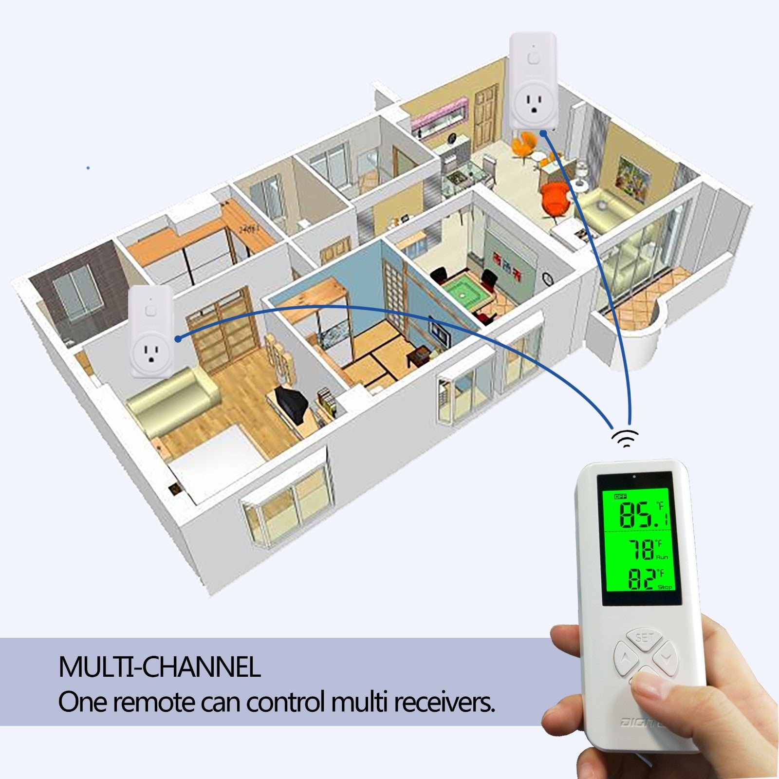 DIGITEN WTC100 Wireless Thermostat Plug-in Temperature Controller Outl