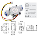DIGITEN G3/8" Quick Connect Water Flow Sensor Switch Flowmeter Counter 0.3-10L/min