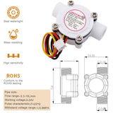 DIGITEN G3/8" Water Flow Hall Sensor Switch Flow Meter 0.3-10L/min