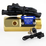 DIGITEN G1/2"Thread Water Flow Hall Sensor Switch Flowmeter Counter with Temperature Sensor Female and Male Thread 1-25L/min