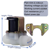 DIGITEN 1/2" DC 12V Electric Solenoid Valve Normally Closed N/C Water Inlet Flow Switch