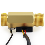 DIGITEN G1/2"Male Thread Water Flow Hall Sensor Switch Flowmeter Counter with Temperature Sensor 1-25L/min