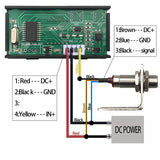 DIGITEN 4 Digital LED Tachometer RPM Speed Meter+Hall Proximity Switch Sensor NPN+Sensor Mounting Holder (Blue)