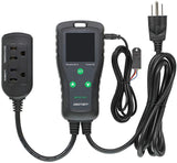 DIGITEN Temperature and Humidity Controller DHTC-1011 Pre-Wired Dual Stage Outlet Digital Thermostat Humidistat for Reptile Terrarium Mushroom Greenhouse Home Brew Fermentation