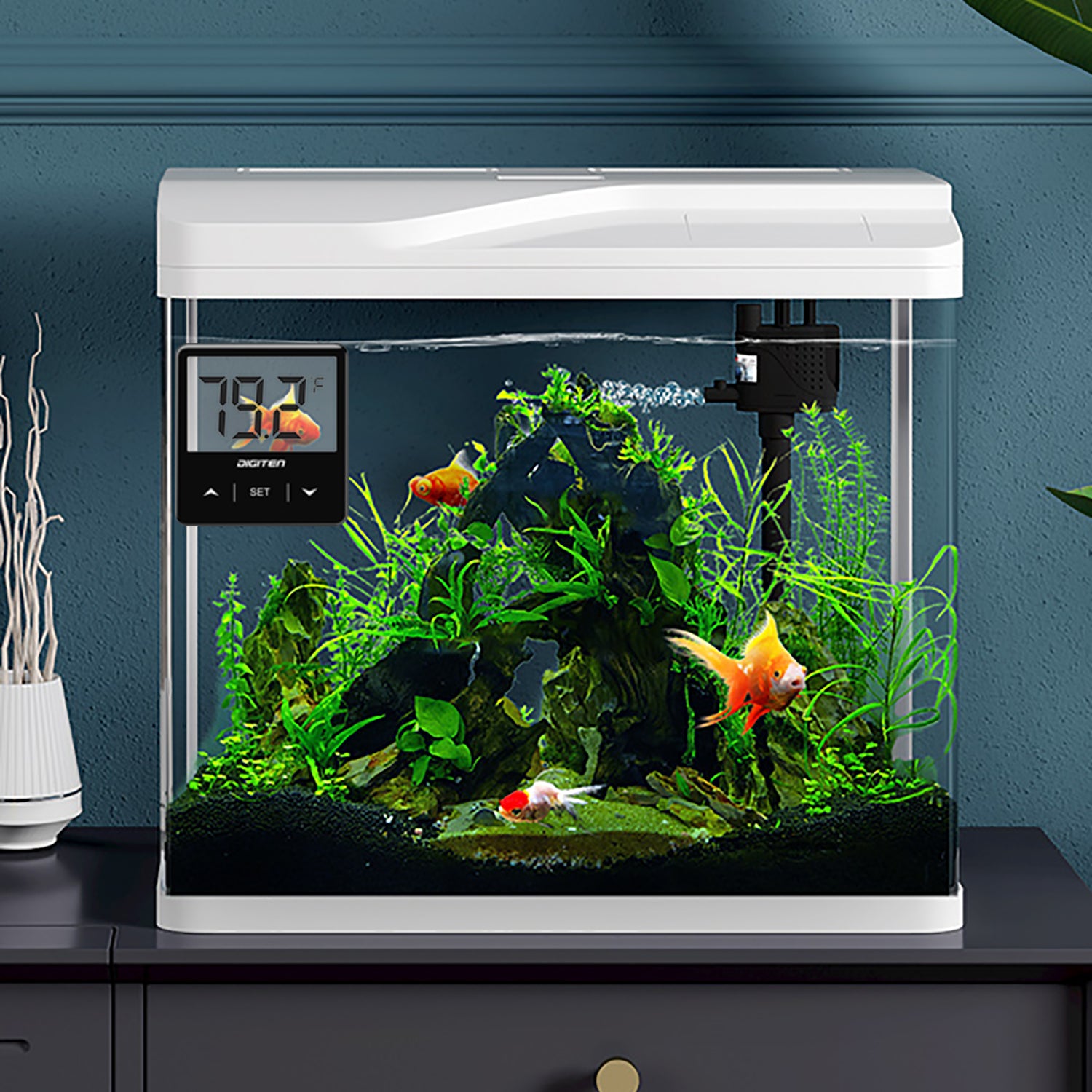 DIGITEN Fish Tank Thermometer Digital Aquarium Thermometer with Large