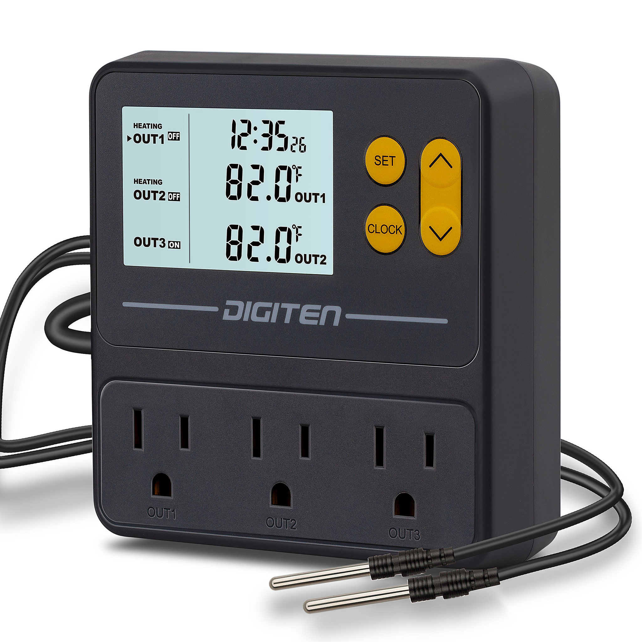thumbnail image 2 of Digital Temperature Controller Thermostat TC816 - 1800W, 120V, Day/Night Timer For Reptiles, Heating, Cooling 2 of 11