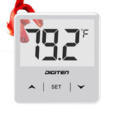 DIGITEN Fish Tank Thermometer Digital Aquarium Thermometer with Large LCD Display Stick On Terrarium Coral Tanks Temperature Sensor Gauge for Reptiles Turtle Lizard Amphibians