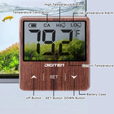 DIGITEN Fish Tank Thermometer Digital Aquarium Thermometer with Large LCD Display Stick On Terrarium Coral Tanks Temperature Sensor Gauge for Reptiles Turtle Lizard Amphibians
