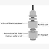 DIGITEN Float Sensor for ATO19, Float Switch for Water Pump Tank Liquid Water Level Sensor, Suitable for Smart ATO System, ATO Float Sensor, Double Protection, Fish Tank Double Float Ball