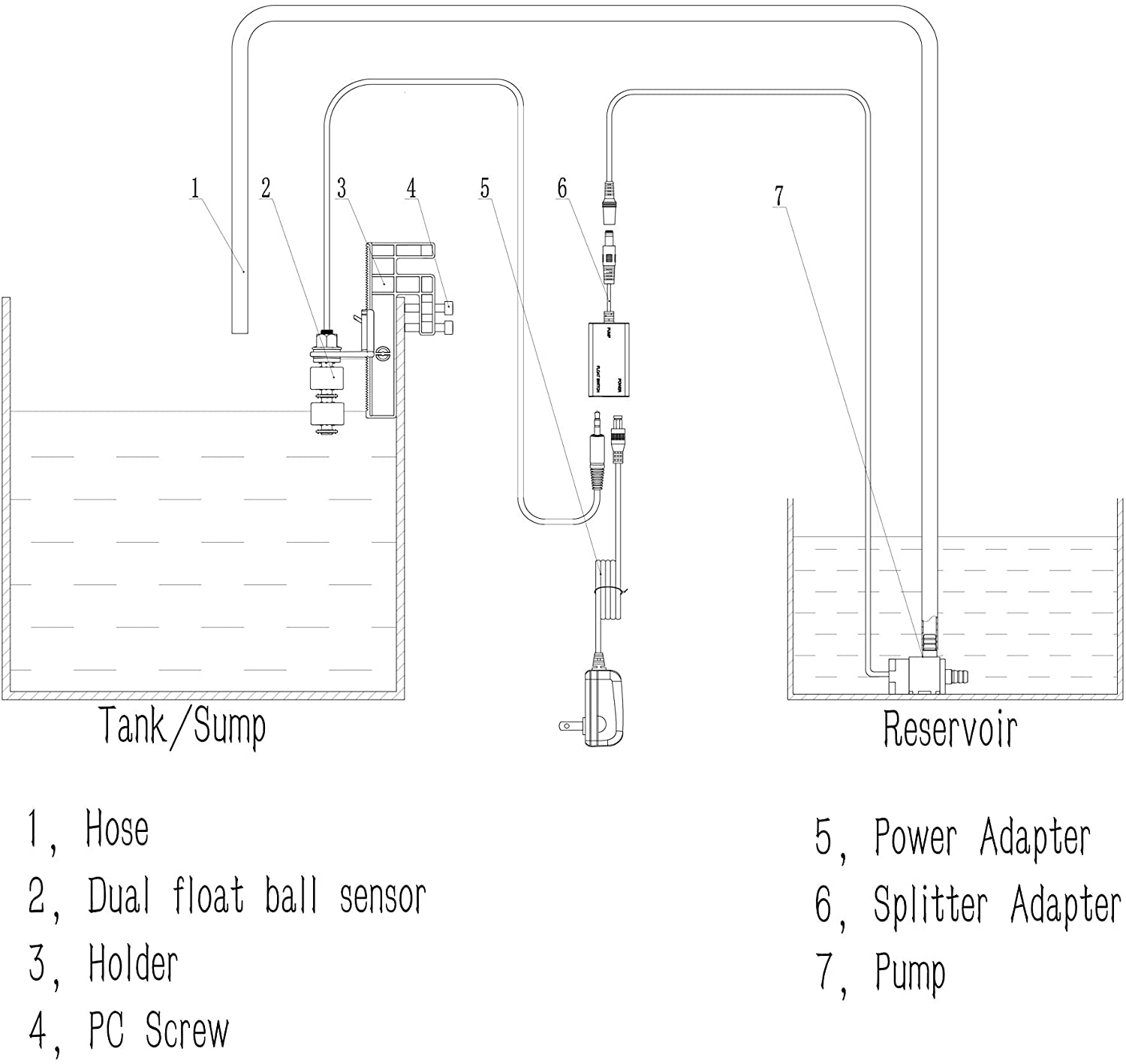 Automatische Top Off Water Filler Aquarium Water L